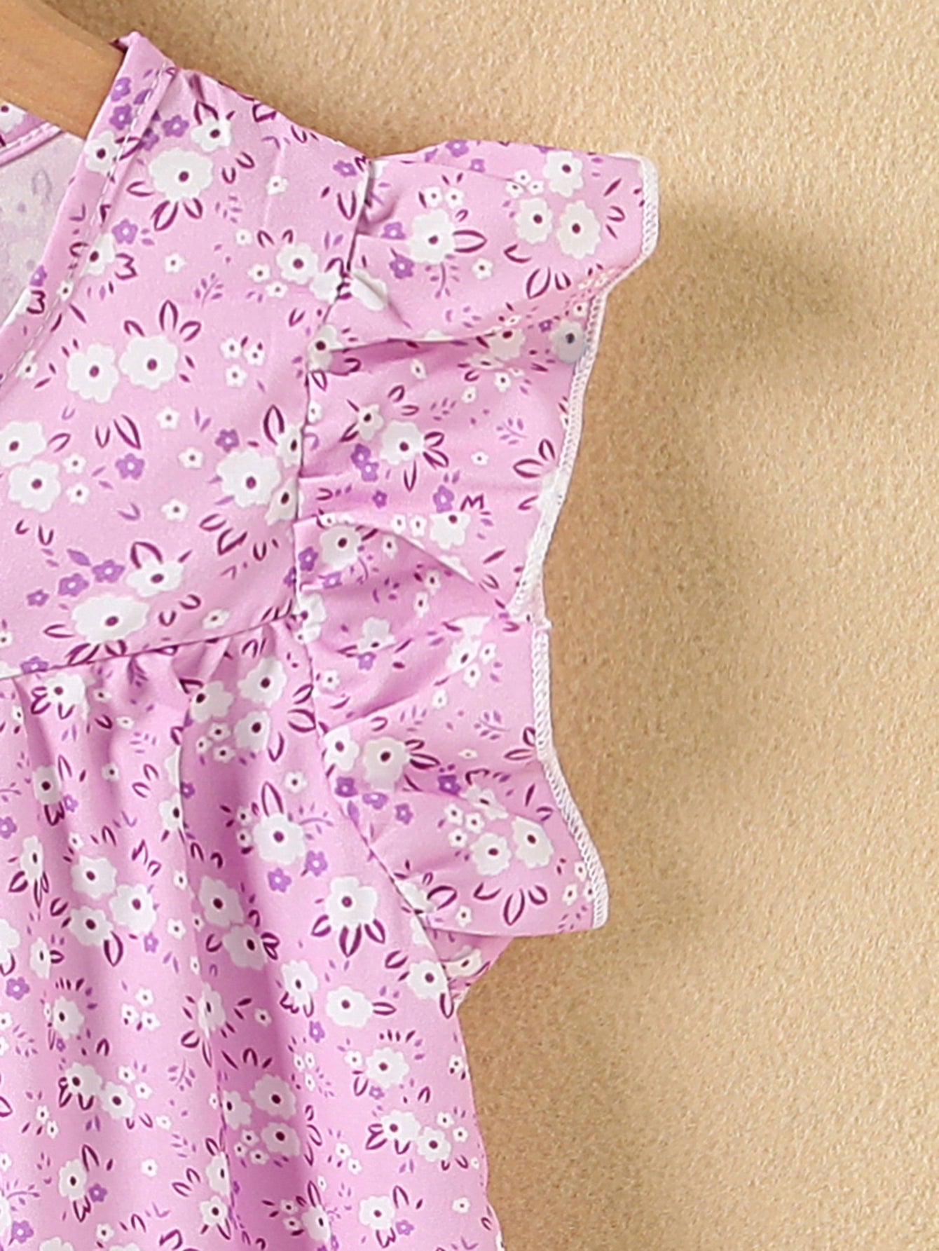 Girls' Summer Floral Princess Sundress - Sleeveless, Easy-Care, Elegant Crew Neck with Flared Hem