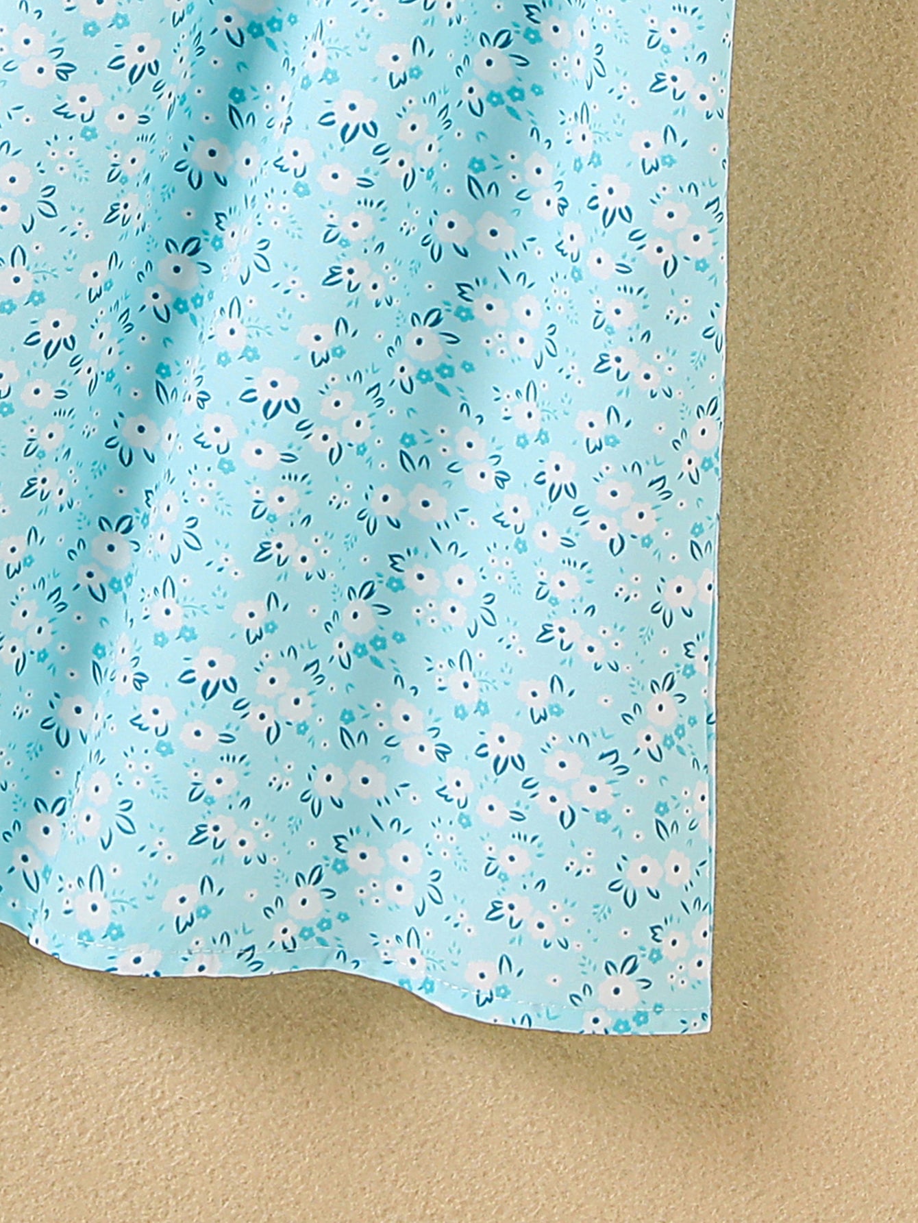 Girls' Summer Floral Princess Sundress - Sleeveless, Easy-Care, Elegant Crew Neck with Flared Hem