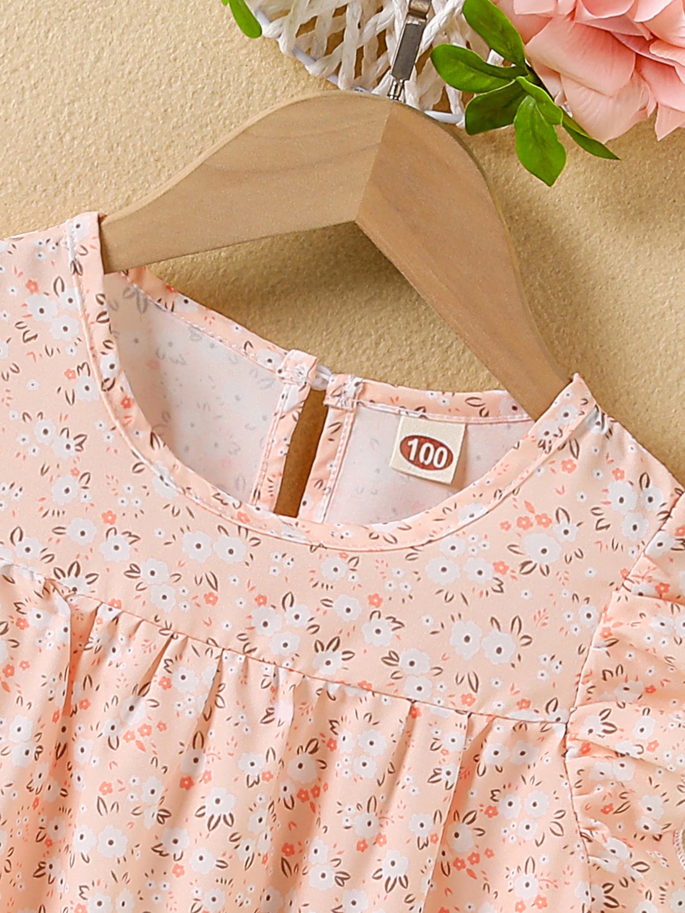 Girls' Summer Floral Princess Sundress - Sleeveless, Easy-Care, Elegant Crew Neck with Flared Hem