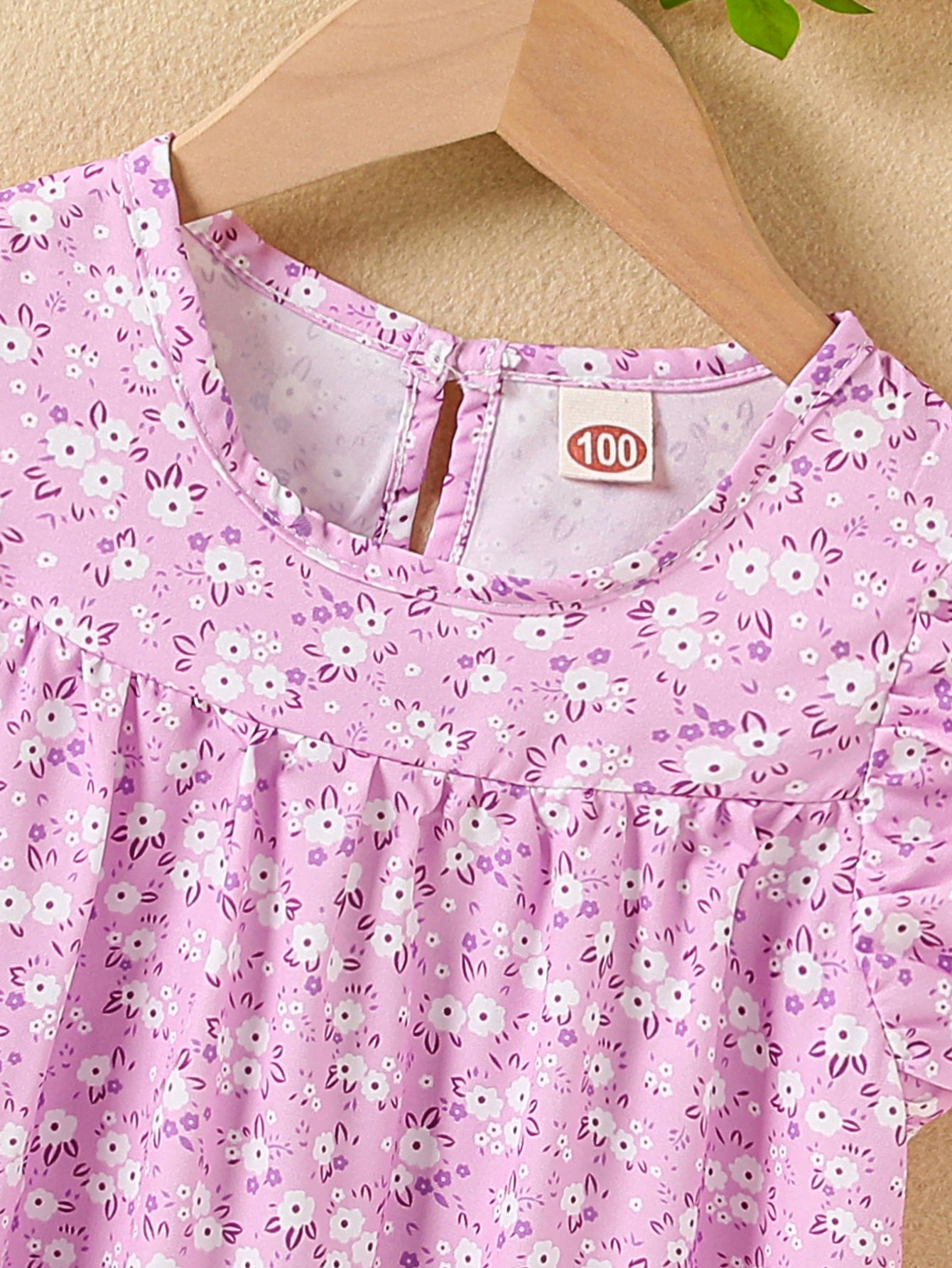 Girls' Summer Floral Princess Sundress - Sleeveless, Easy-Care, Elegant Crew Neck with Flared Hem