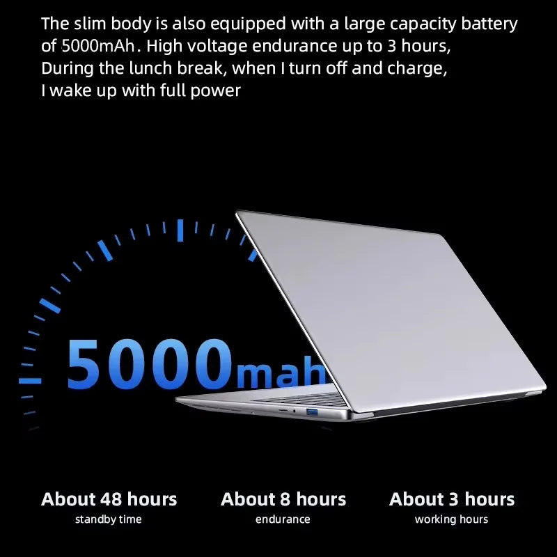 14.1 吋便攜式筆記型電腦英特爾酷睿 i9 8950HK 16GB DDR4 1/2TB SSD 筆記型 Windows 11 Pro 辦公室遊戲筆記型電腦 PC 遊戲玩家