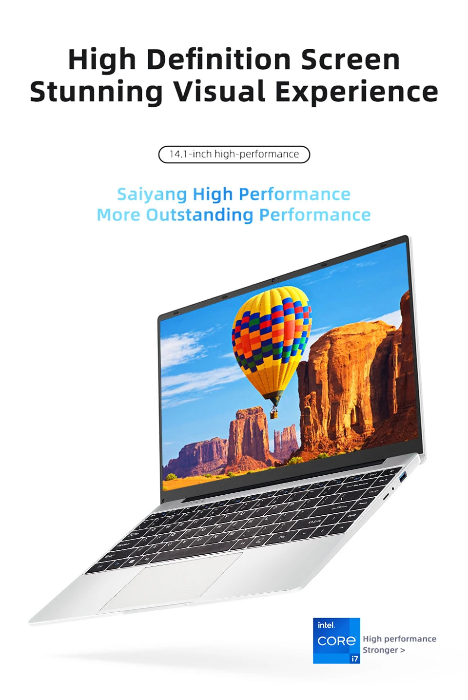 14.1" i7 7500U Laptop Computer 12GB DDR4 1TB 2TB SSD i7 Intel Core 1920*1080 Windows 11 Office Study Notebook PC Laptop Computer