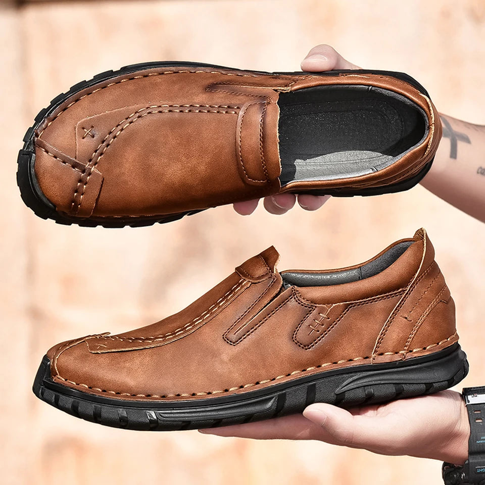 Nougxm Men Shoes Slip On Loafers Spring Autumn Comfortable Fashion designer Casual Leather Men Shoes