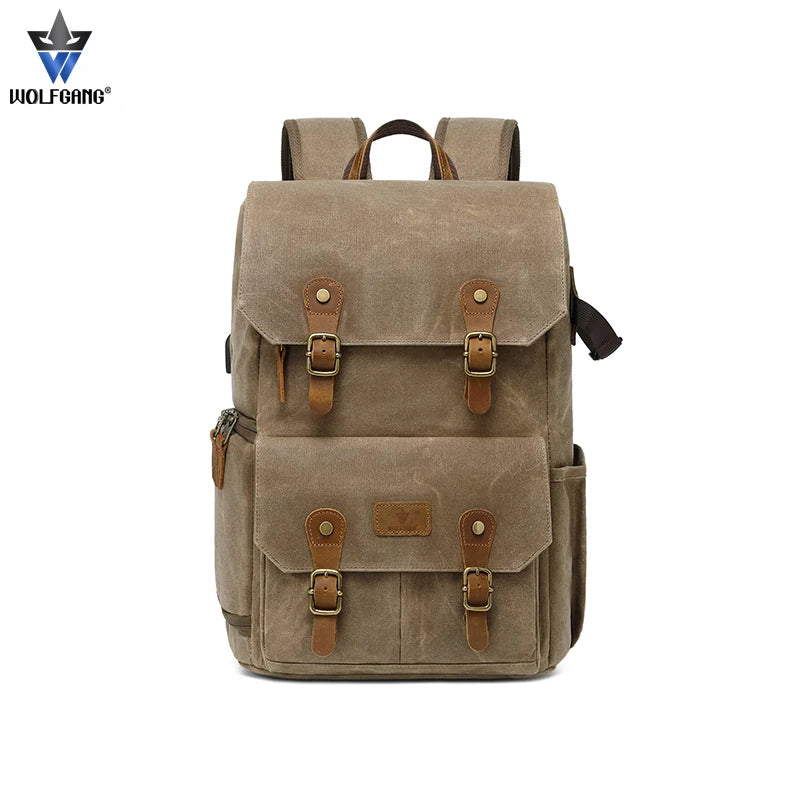 Wolfgang Professional Micro SLR Digital Camera Backpack Large Capacity Multi-Function Bag for Outdoor Travel Commuter-for Men