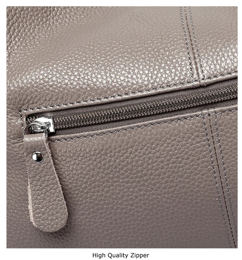 Zency Fashion Hobos 100% Genuine Leather Soft Skin Women Shoulder Bag Classic Black Elegant Lady Crossbody Purse Tote Handbag