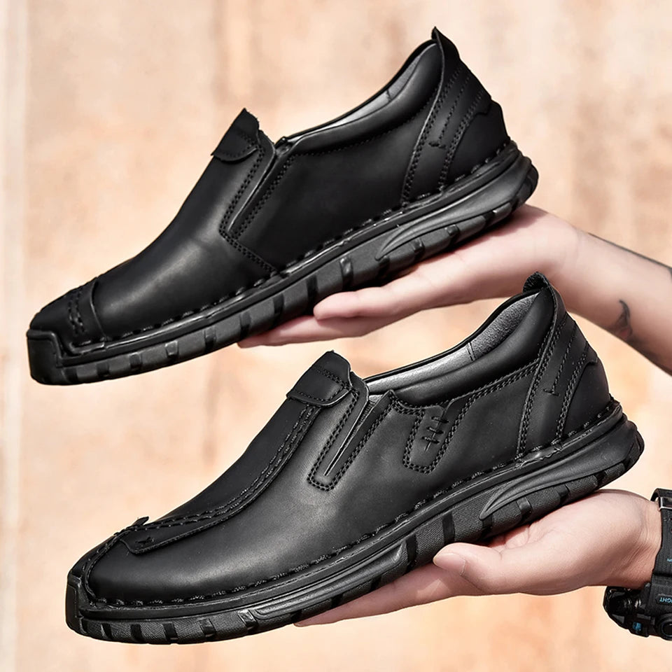 Nougxm Men Shoes Slip On Loafers Spring Autumn Comfortable Fashion designer Casual Leather Men Shoes