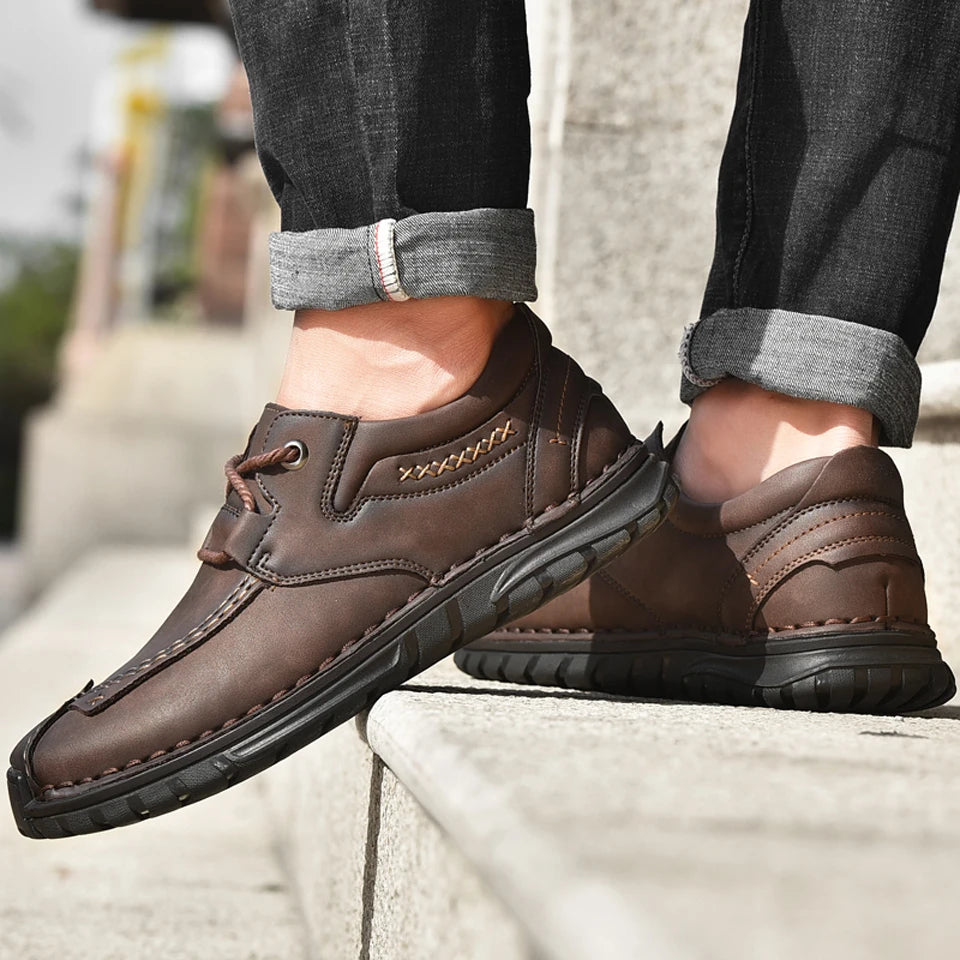 Nougxm Men Shoes Slip On Loafers Spring Autumn Comfortable Fashion designer Casual Leather Men Shoes