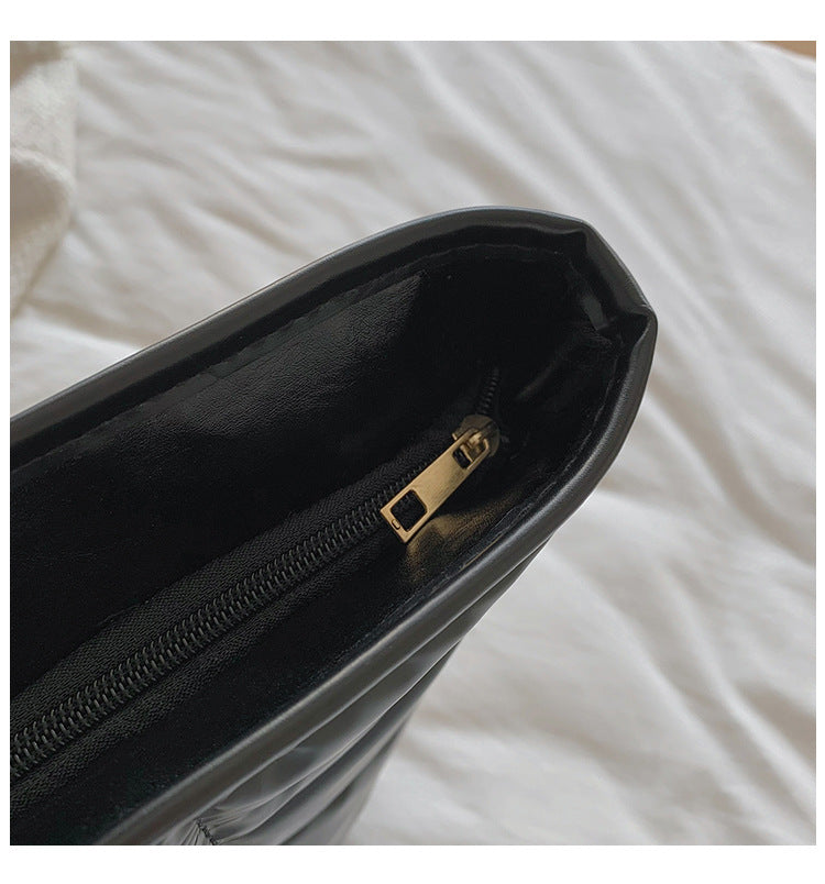 Waterproof Tote Bag for Women Puffer Cotton Padded Shoulder Bag Large Capacity Ladies Handbags Quilted Work Commute Shopping Bag