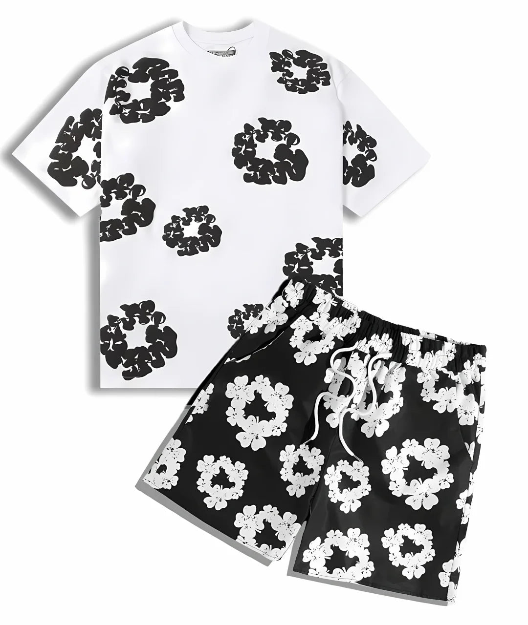 Nouveau costume pour homme été 2025 avec des motifs imprimés de fleurs de mode européenne et américaine pour les vêtements d'extérieur pour hommes