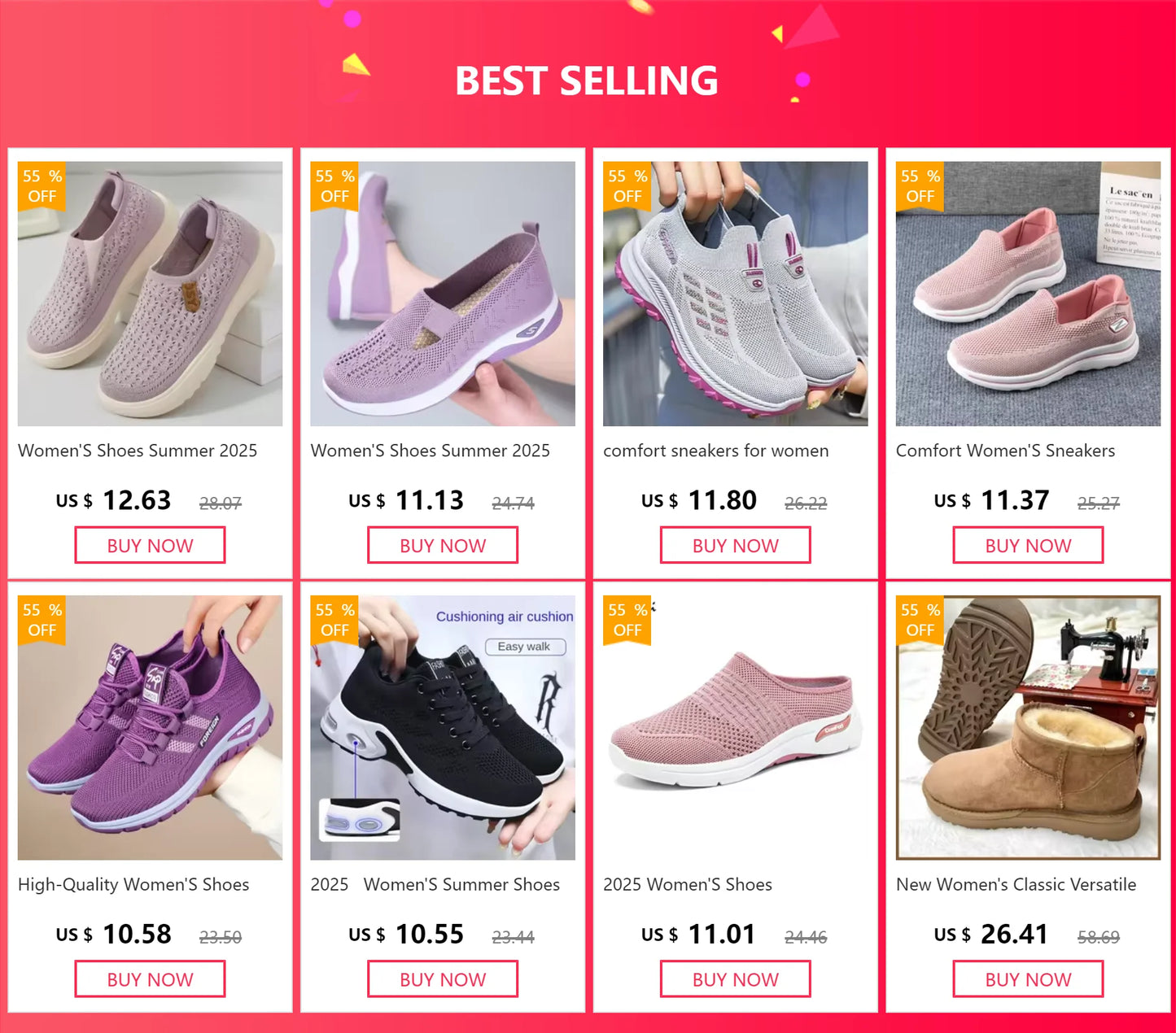 Comfort Women'S Sneakers Cheap Shoes Clearance Free Shipping Women'S Shoes Summer 2025 Leisure Ladies Shoes