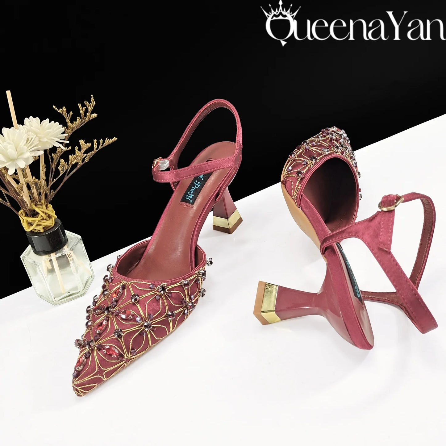 Festive Elegance:Spot Goods High Quality Women's Pumps Fashion Design For Nigeria Wedding Party Ladies Shoes