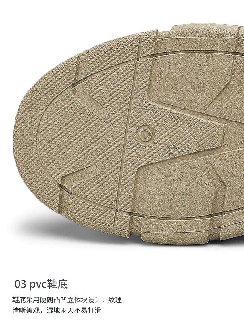 2024 New Men's High Top Platform Casual Boots Swivel Button Outdoor Cargo Men's Booties Motorcycle Ankle Boots Sneakers for Men