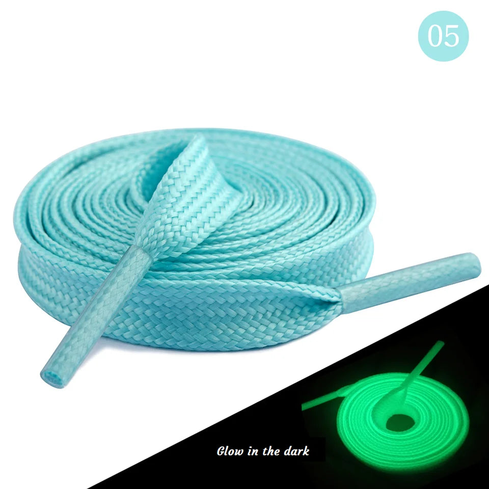 1pair Shoelaces Glow In The Dark Night Luminous Sports Shoes Accessories Elastic Laces Shoestrings Shoelaces for Kid Sneakers