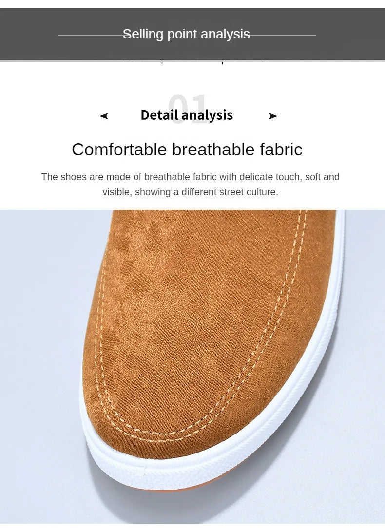 Spring new men canvas shoes with soft soles and soft surfaces are soft, comfortable, non-slip and wear-resistant and fashionable