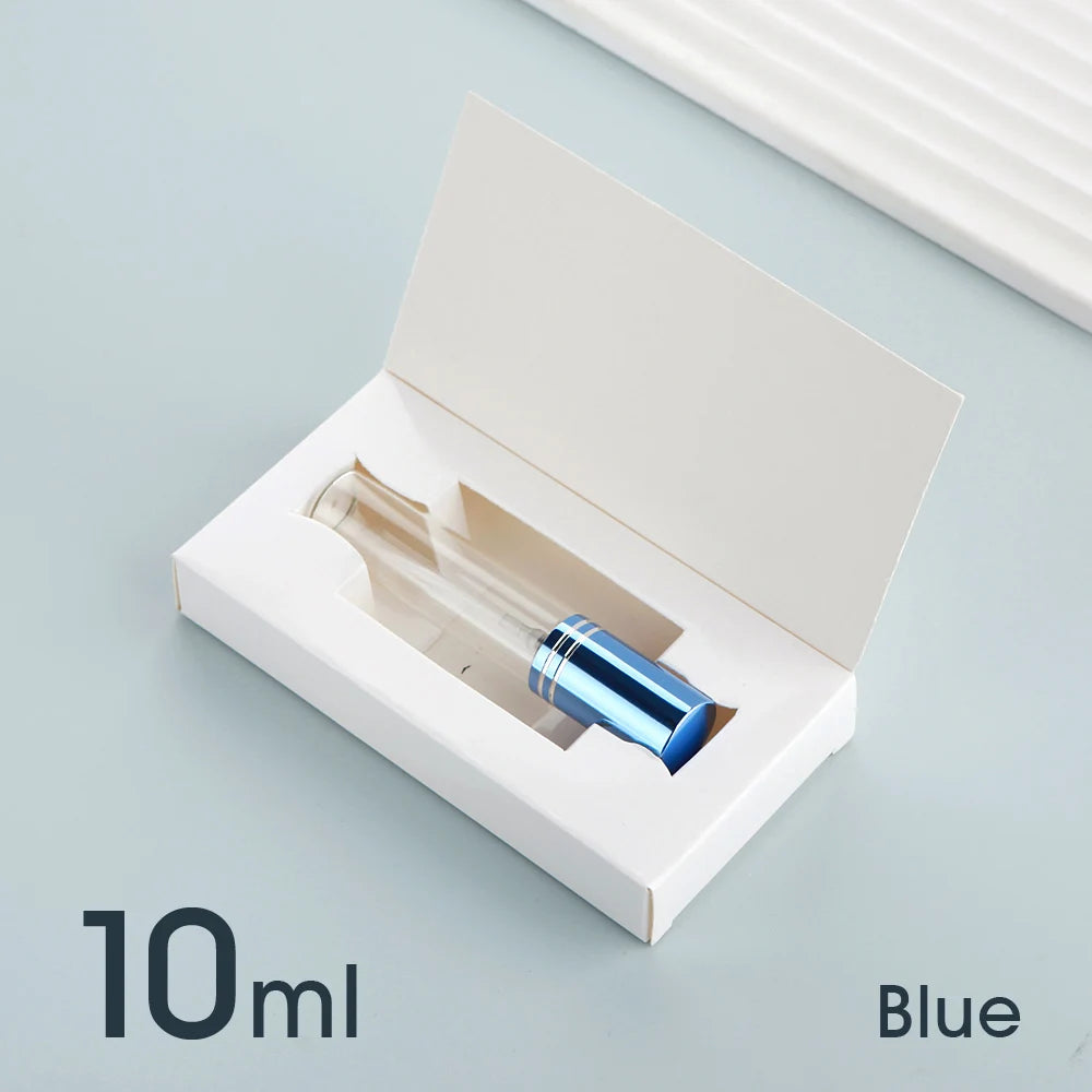 50個5毫升10毫升香水噴霧瓶帶包裝可再填充噴頭香水瓶鋁製迷你噴霧瓶