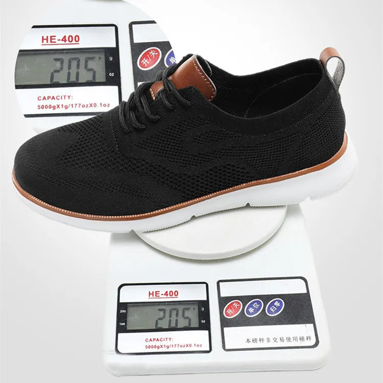 STRONGSHEN Men Casual Handmade Shoes Mesh Breathable Sneakers Business Fashion Business Formal Shoes for Men Trainers Zapatos