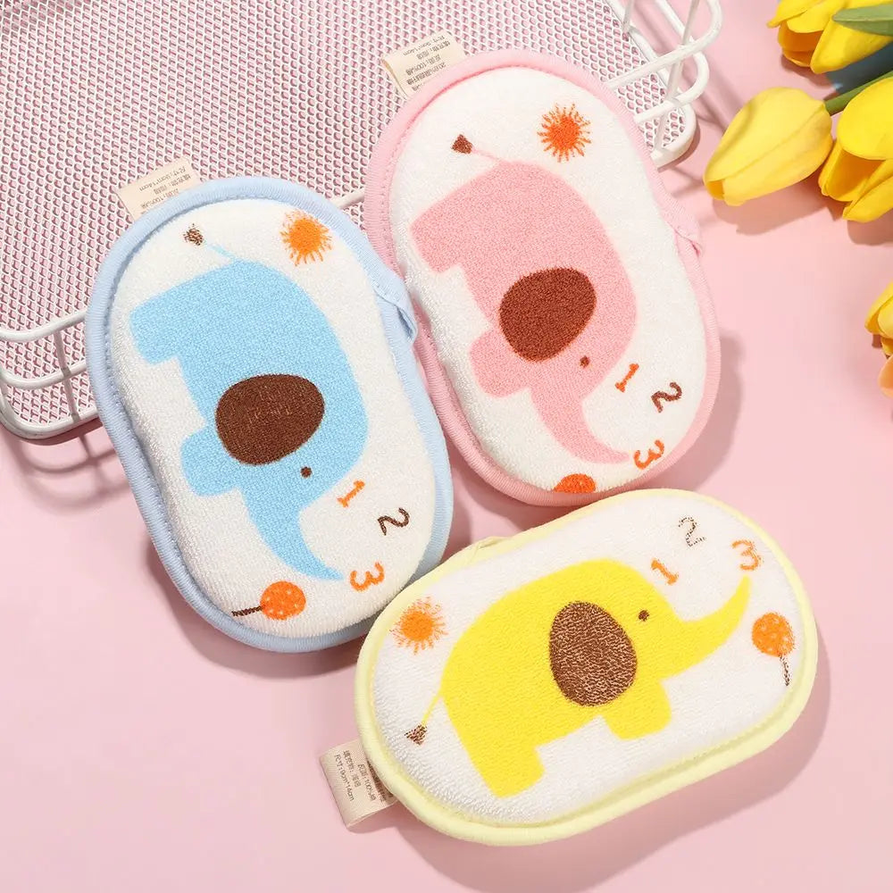 1PC Elephant Pattern Bath Sponge Comfortable Soft Towel Infant Children Rub Baby Rubbing Body Wash Sponge Bathroom Accessories