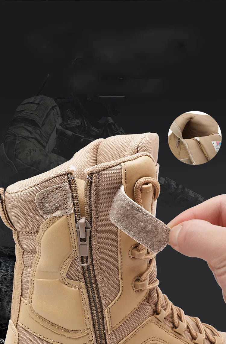Special Forces Desert Combat Tactical Men's Tall Boots Wear-resistant Training Boots Waterproof Outdoor Mountaineering Sports Cl