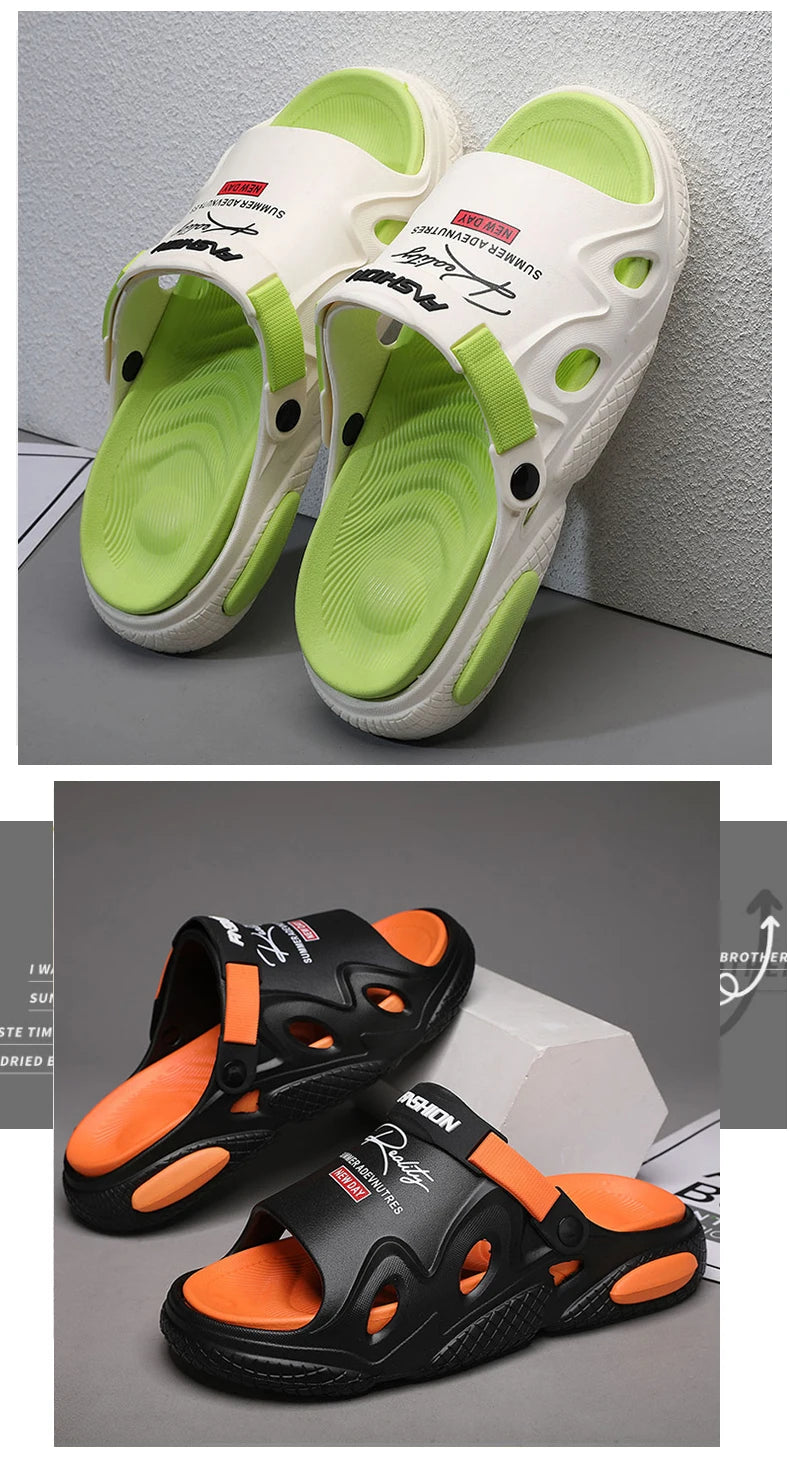 Sandals Beach Shoes Men's Slippers Soft and Comfortable Thick Bottom Wear-resistant Indoor and Outdoor Bathroom Unisex Fashion