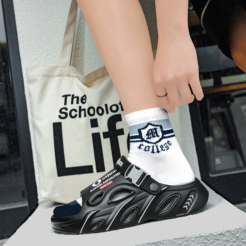 2025 New Men Slippers Summer Slides Dual-purpose Sandals EVA Soft-sole Unisex Men Women Indoor Outdoor Walking Beach Shoes