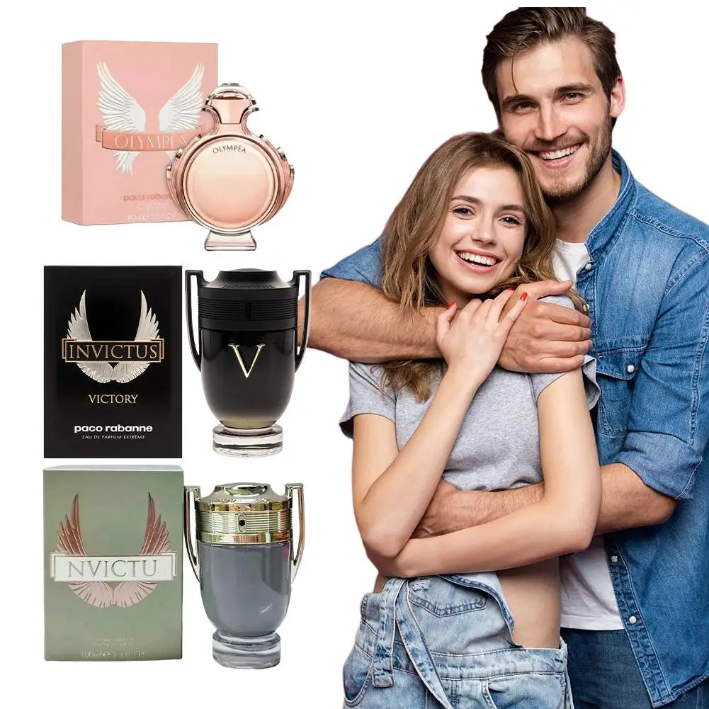 100ML 3.4FL.OZ INVINCIBLE AQUA 男士香水 EDP 木質水調清新海洋香氛噴霧香水戰士獎盃香水