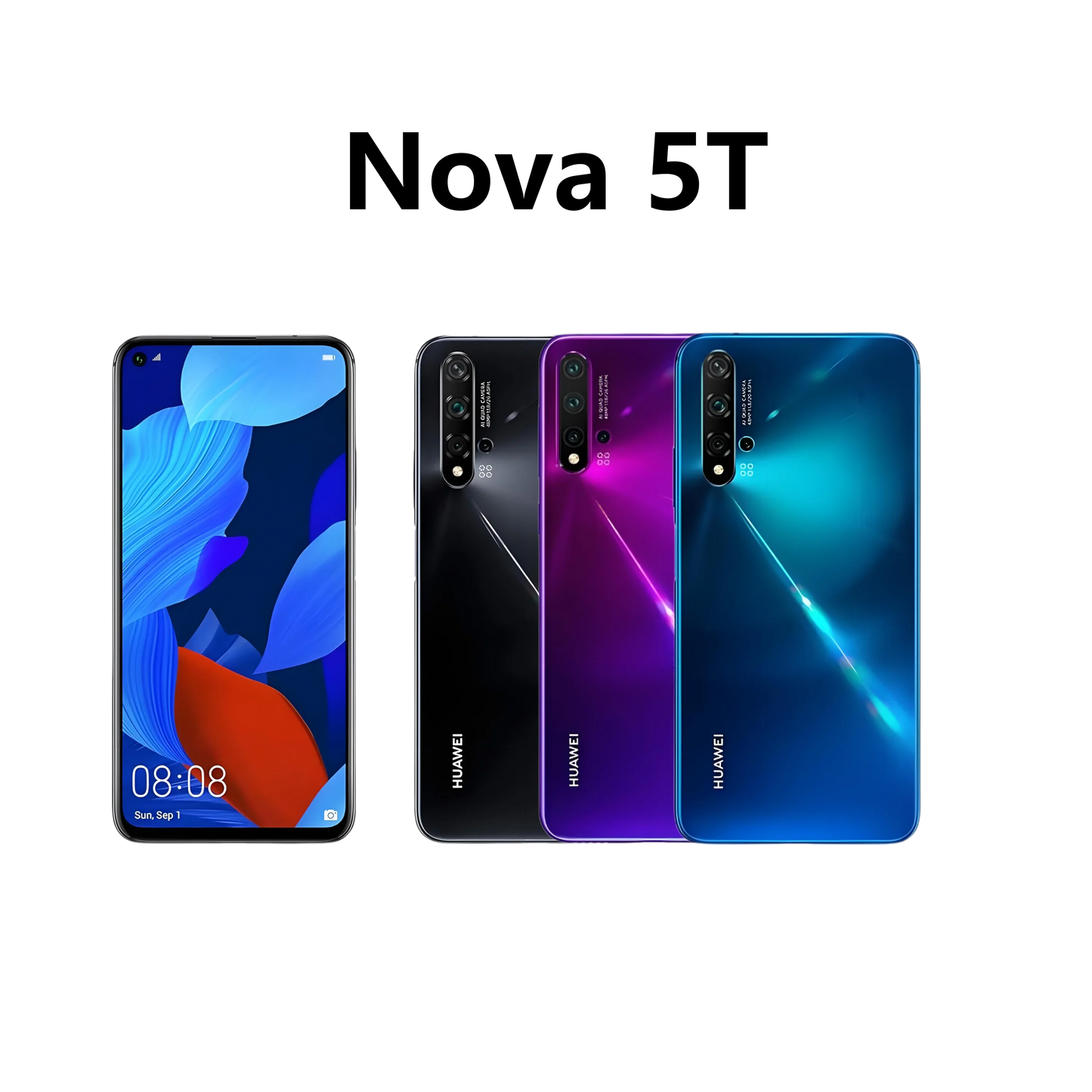 HUAWEI Nova 5T Smartphones Android Google Play Store 48MP Camera 6.26 inch 128GB 256GB ROM Mobile phones 4G Network Cell phone