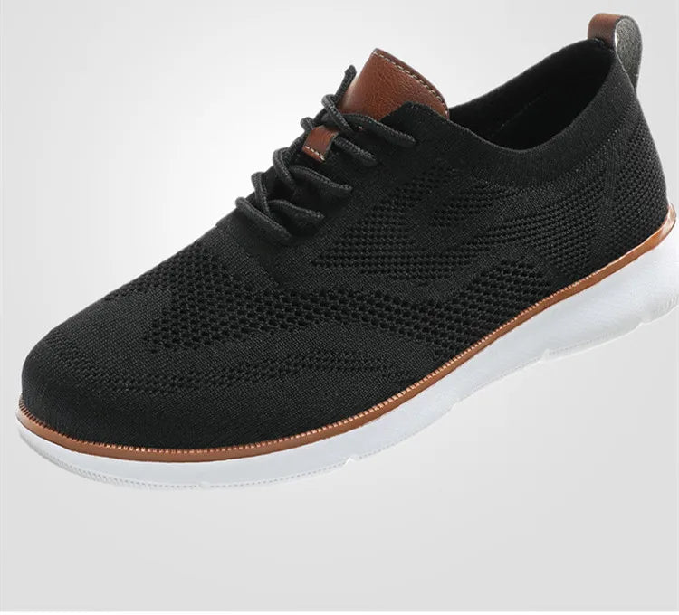 STRONGSHEN Men Casual Handmade Shoes Mesh Breathable Sneakers Business Fashion Business Formal Shoes for Men Trainers Zapatos