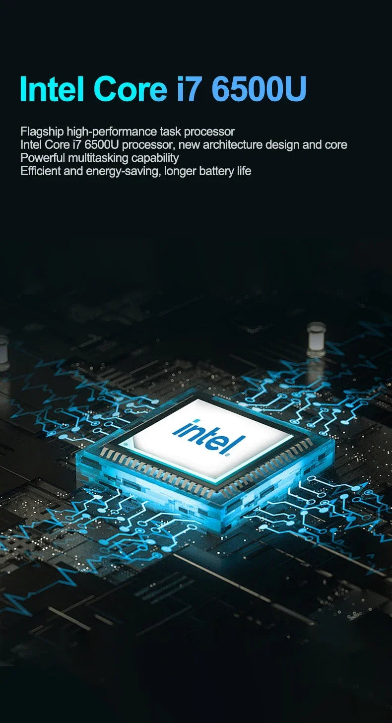 15.6 inch Intel Core I7 6500U Windows 11 Pro Laptop Computer 16GB DDR4 512GB 1TB SSD Portable Notebook PC Gamer Gaming Laptops