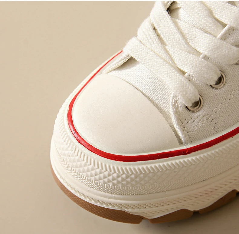 Canvas Womens Shoes High Platform Sneakers for Women 2023 New Breathable Woman Tennis Shoes Casual Women's Tennis Scarpe Donna