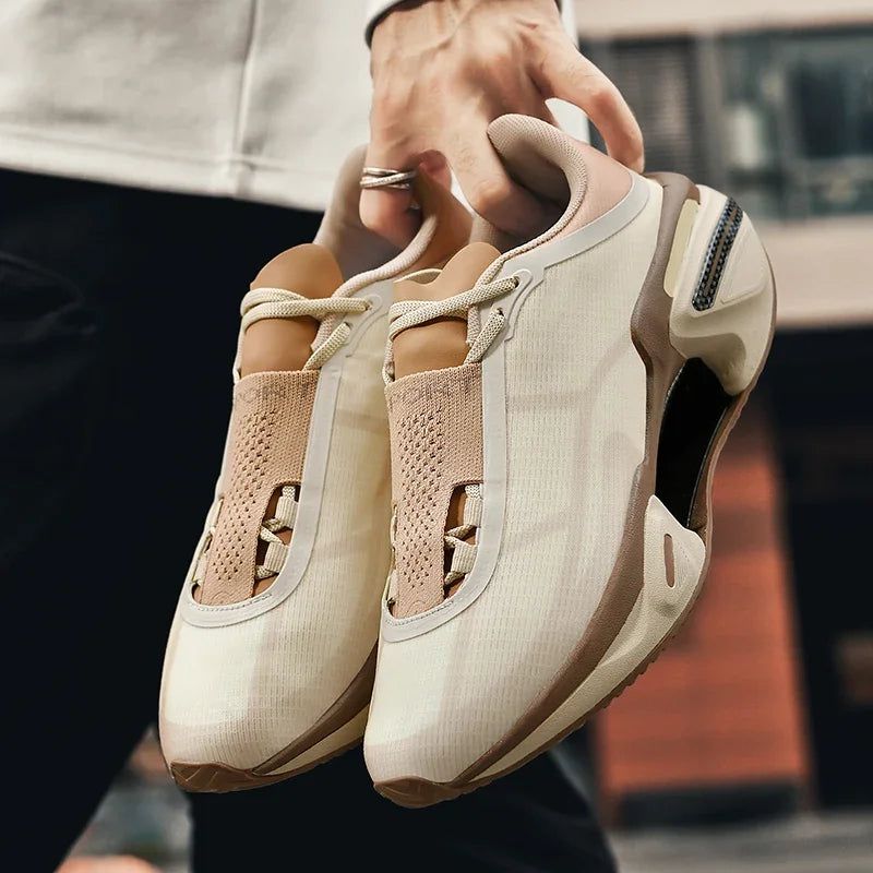 New Men's Running Shoes Breathable Soft Flat Outdoor Sports Cushioning Running Shoes Mesh Comfortable Casual Sneakers for Men