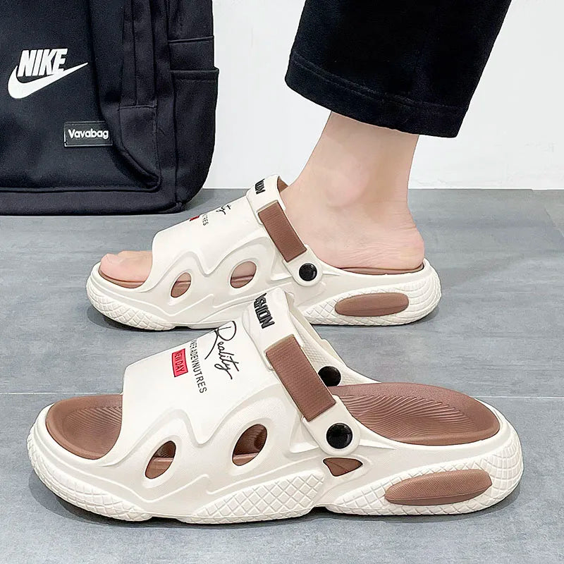 Sandals Beach Shoes Men's Slippers Soft and Comfortable Thick Bottom Wear-resistant Indoor and Outdoor Bathroom Unisex Fashion