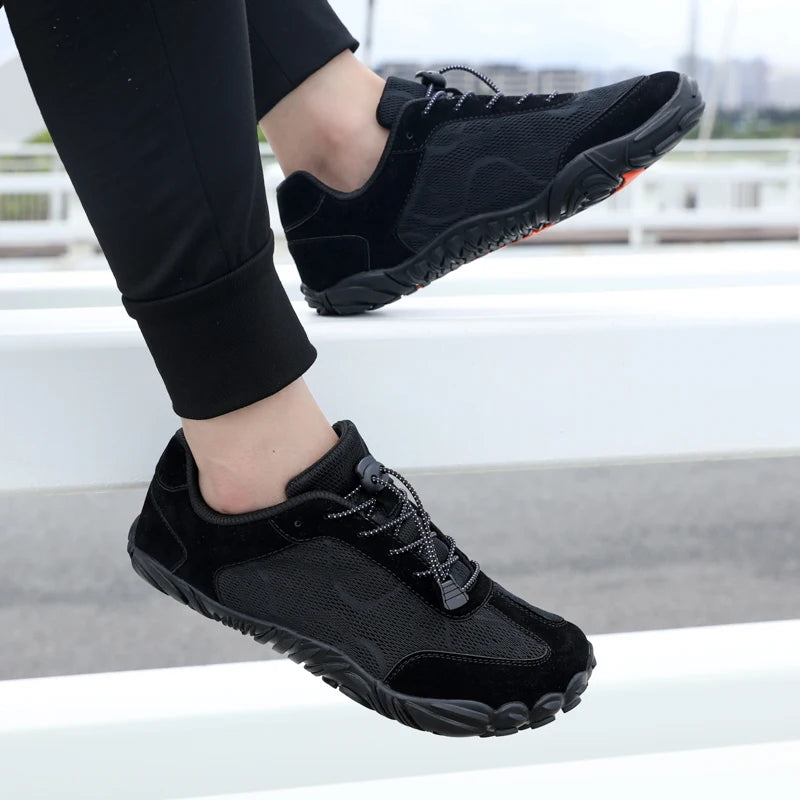 Wide Fit Sneakers for Men and Women Zero Drop Barefoot Shoes with Elastic Band for Beach Hiking and Daily Wear