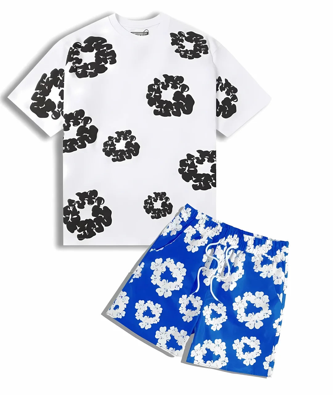 Nouveau costume pour homme été 2025 avec des motifs imprimés de fleurs de mode européenne et américaine pour les vêtements d'extérieur pour hommes