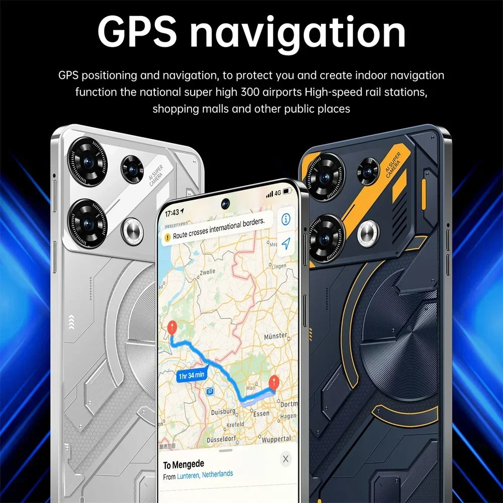 2025 GT10 Pro Original Smartphone 4G 5G 7.3HD 16G+1T Dual Sim Cellphones Android 13 Cell Phone 108MP 6800mAh Smart Mobile Phone