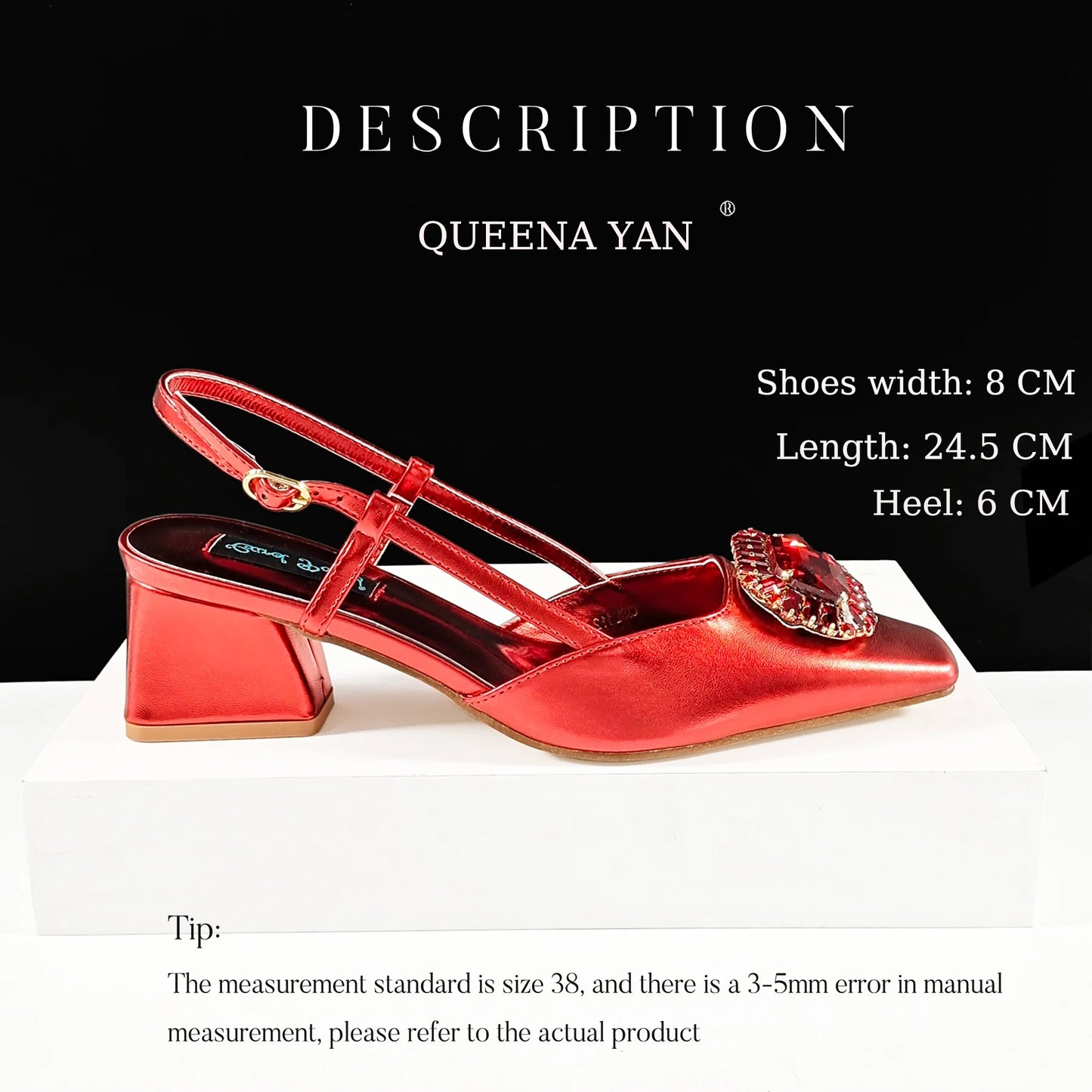 Queena Yan 2025 Nigerian Heel Party for Women Purple Color Shoes and Bag Set Rhinestone Handbag Italian Design Wedding