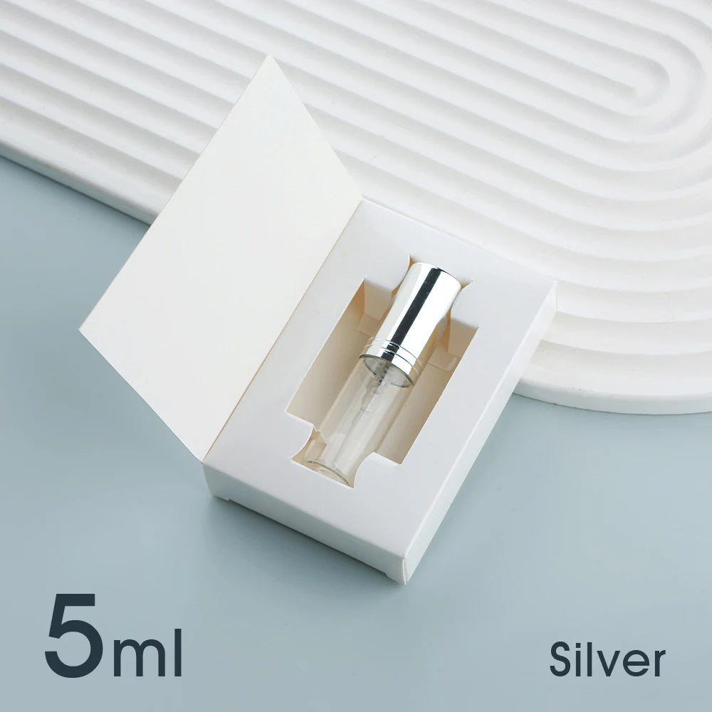 50個5毫升10毫升香水噴霧瓶帶包裝可再填充噴頭香水瓶鋁製迷你噴霧瓶