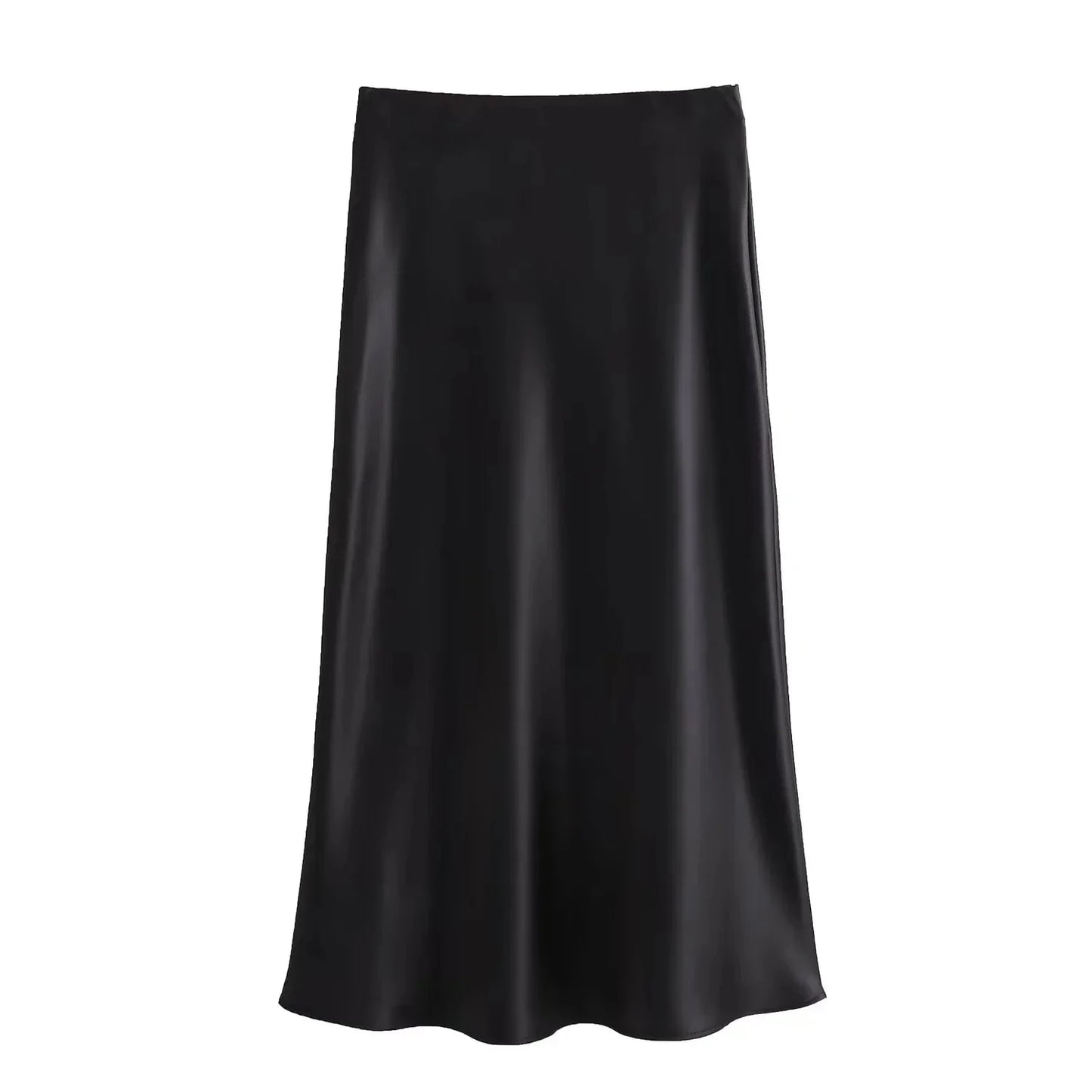 SAW Fast Selling Women's Clothing French Style Long Skirt High Waist Satin-Like Silk Sensation Independent Station Skirt