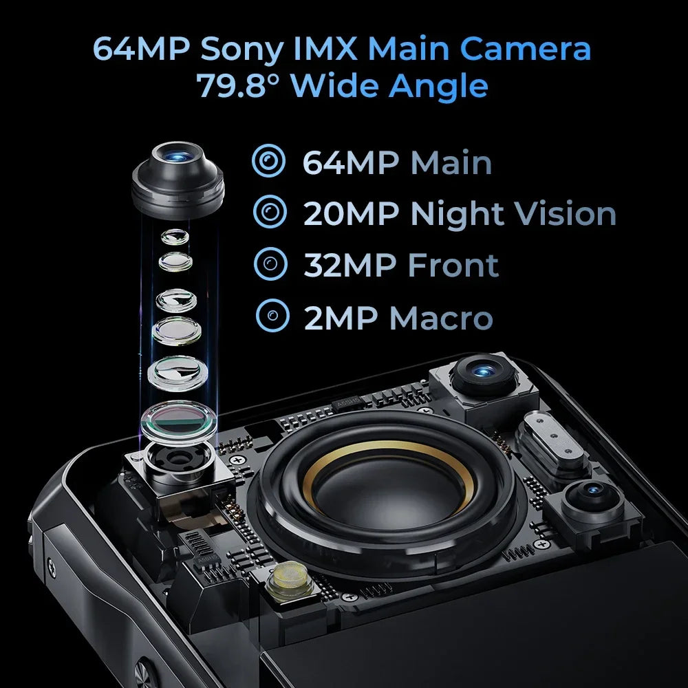 Oukitel WP33 Pro 5G Rugged Smartphone 6.6" FHD+ Cell Phone 24GB 256GB Mobile Phone 64MP Camera 22000mAh 33W Cellphon