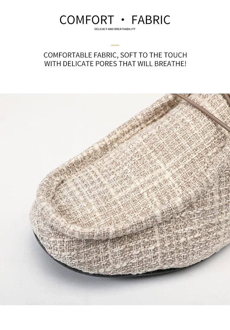 YRZL Summer Men's Canvas Boat Shoes Moccasins Casual Loafers Mens Slip-on Green Lightweight Breathable Comfortable Driving Shoe