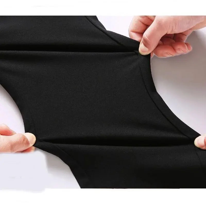 男士彈性直筒褲商務休閒長西裝褲男士正裝長褲純色黑藍色