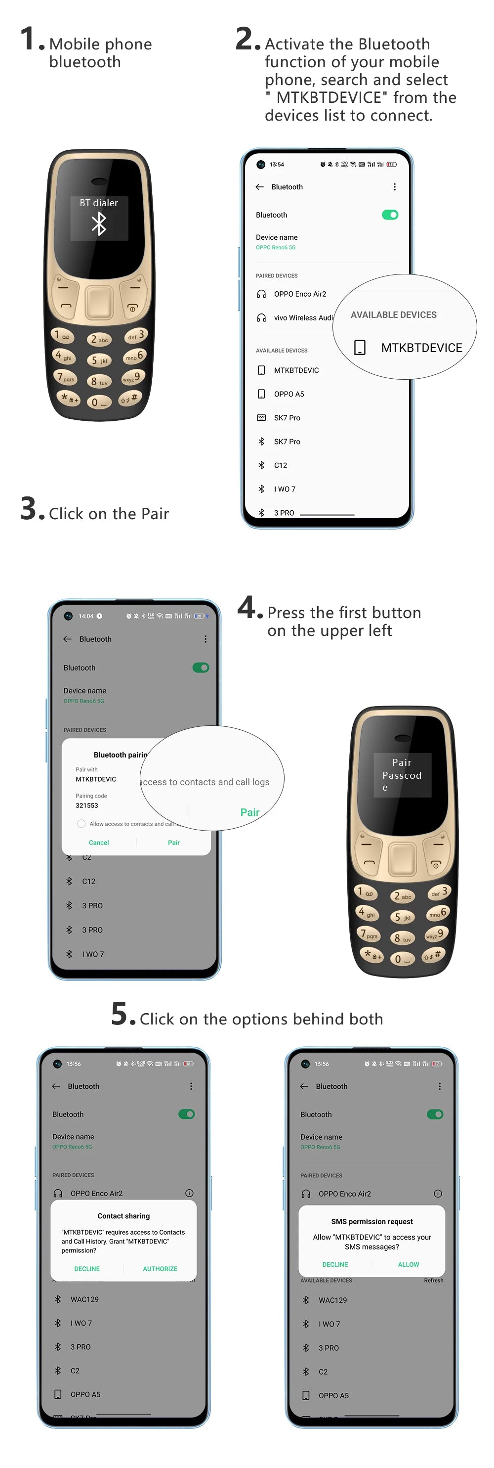 SERVO BM10 Mini Mobile Phone 2 SIM Card Bluetooth Earphone Voice Changer Dialer Low Radiation Sound Recording Small Cellphone