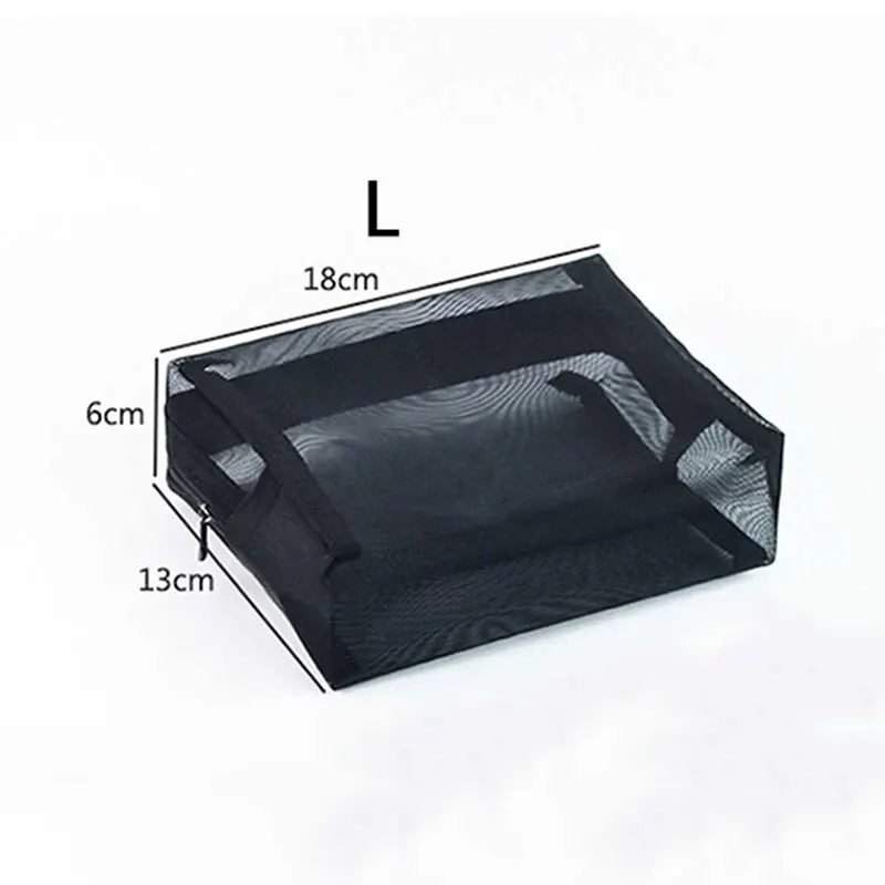 Simple Cosmetics Storage Bag For Women Large-capacity Waterproof Travel Portable Toiletries Storage Package Mesh Zipper Bag