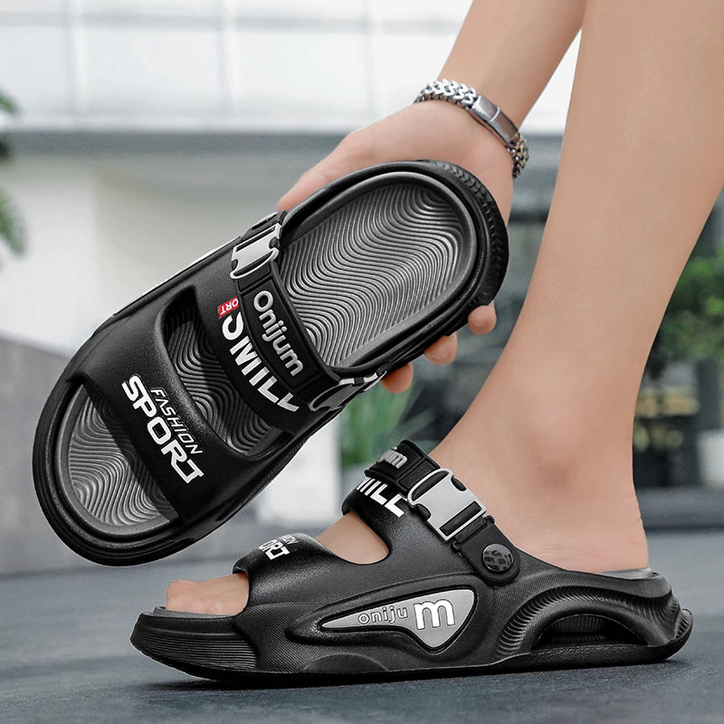 Summer Men's Outdoor Sandals Slippers Beach Comfortable Slides Soft Clogs Men Casual Shoes Garden Shoes Men Women Beach Sandals