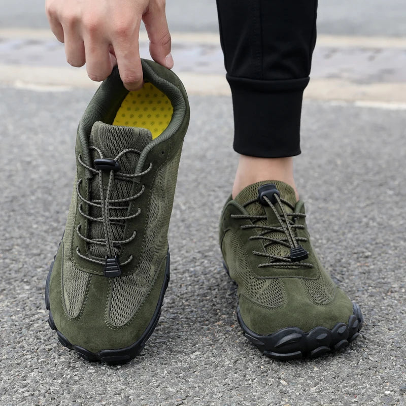 Wide Fit Sneakers for Men and Women Zero Drop Barefoot Shoes with Elastic Band for Beach Hiking and Daily Wear