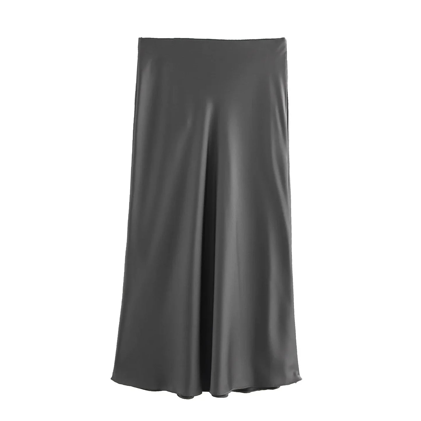 SAW Fast Selling Women's Clothing French Style Long Skirt High Waist Satin-Like Silk Sensation Independent Station Skirt