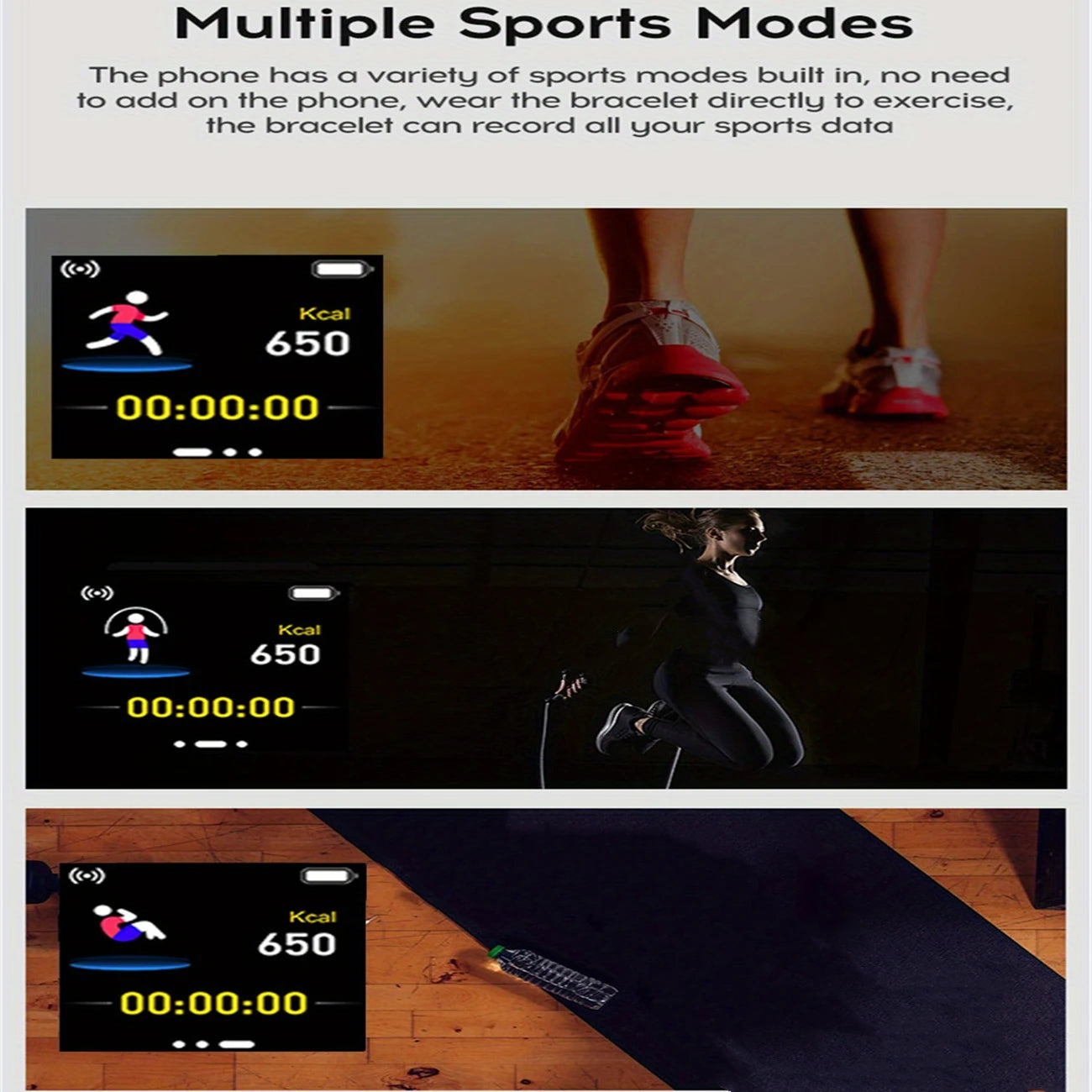 Smart Watch 116Plus D13 Y68 Sport Wristband Running Fitness Monitor Track Heart Rate Message Remind Men Smartwatch Woman Clock