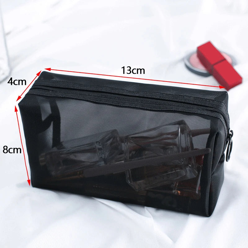 Simple Cosmetics Storage Bag For Women Large-capacity Waterproof Travel Portable Toiletries Storage Package Mesh Zipper Bag