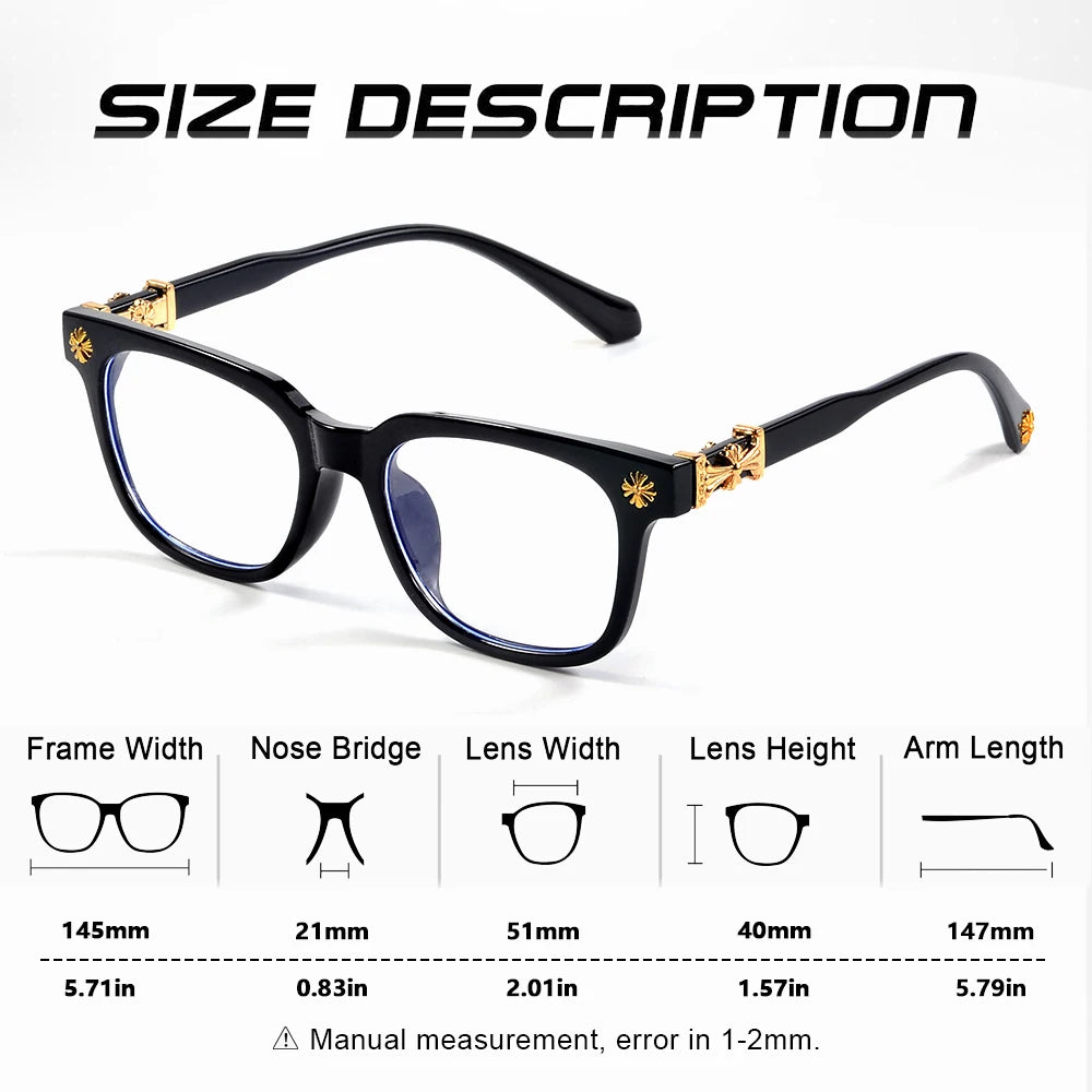 CRIXALIS Classic Square Anti Blue Light Glasses Reading Books Glasses Women And Men Prescription Glasses Computer Eyeglasses