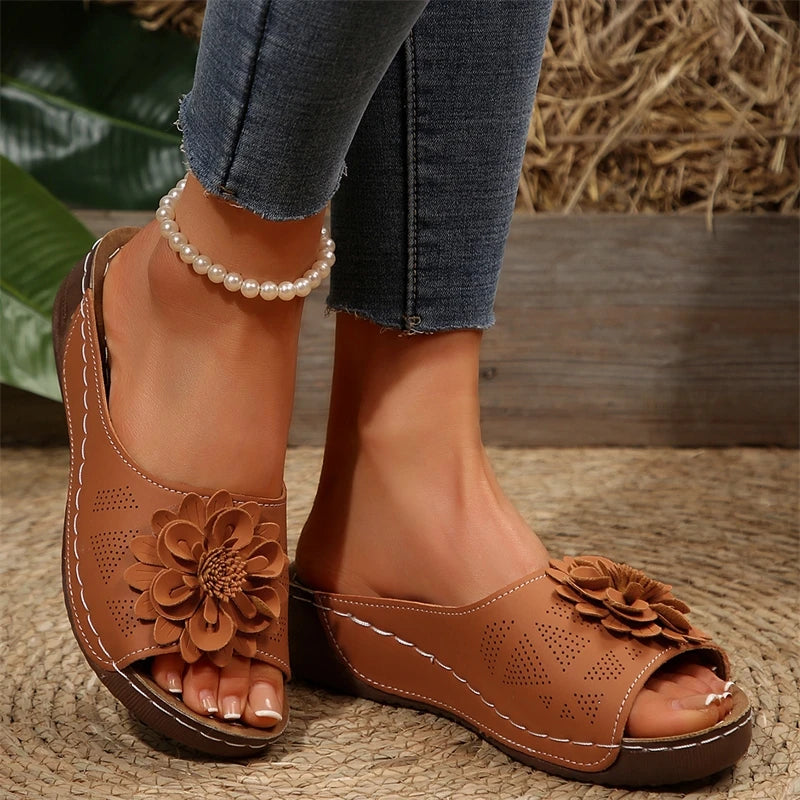 Woman Shoes Sandals Summer Soft Ladies Shoes Slides Women's Sandals Wedge Women's Shoes Outdoor Slipper Footwear Female