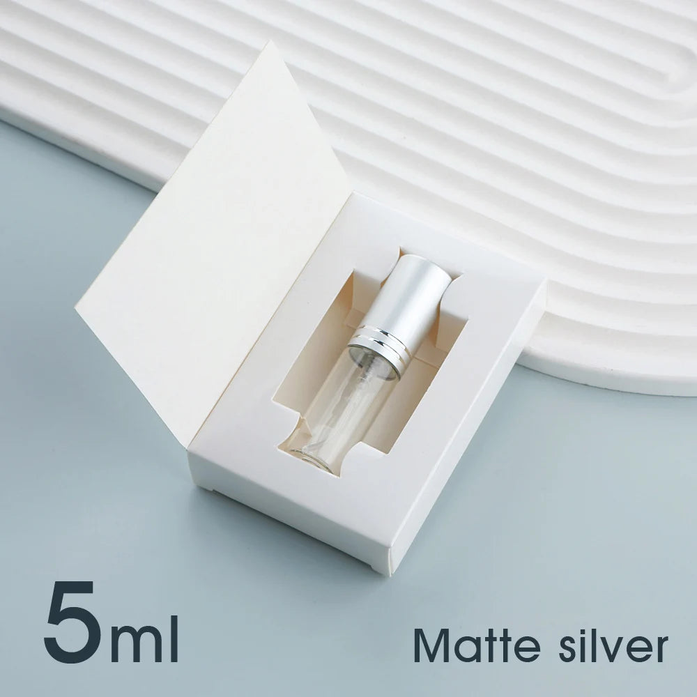 50個5毫升10毫升香水噴霧瓶帶包裝可再填充噴頭香水瓶鋁製迷你噴霧瓶